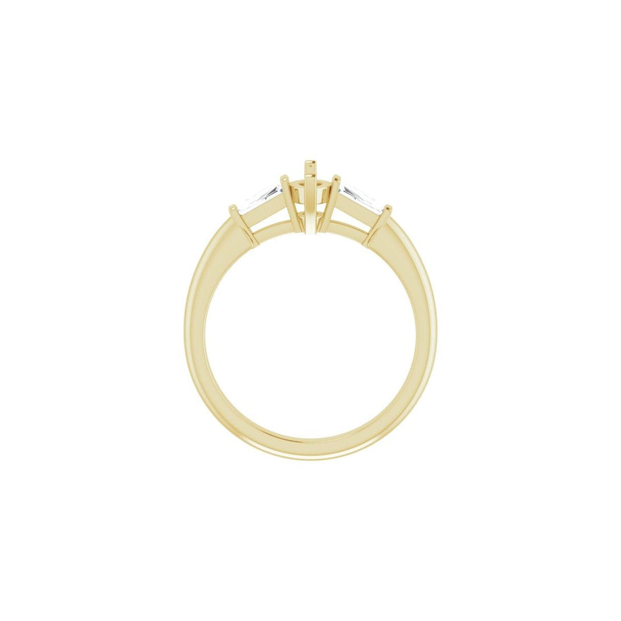 Marquise Three-Stone Engagement Ring Semi-Mount - gallery - Series 69706