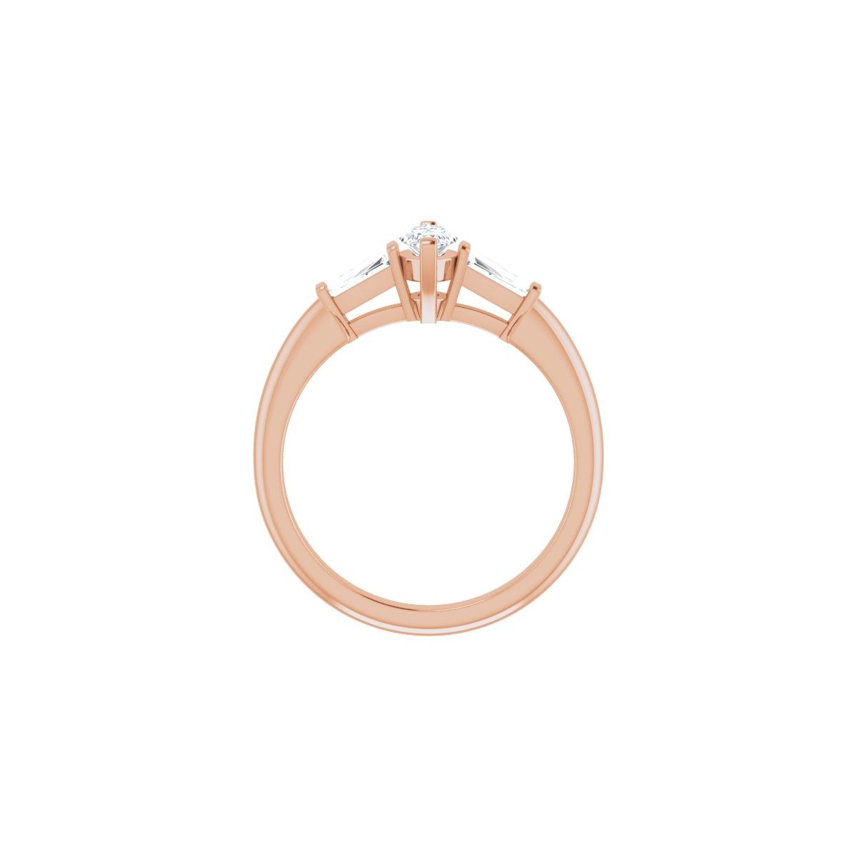 Marquise Three-Stone Engagement Ring Semi-Mount - gallery - Series 69706