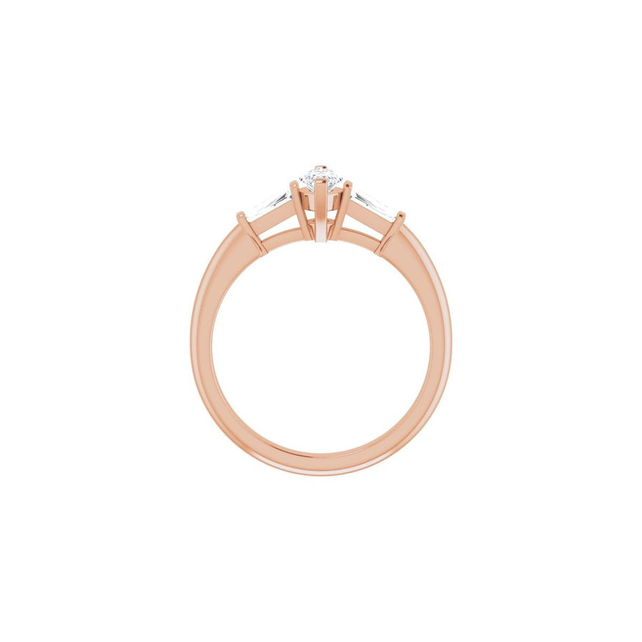 Marquise Three-Stone Engagement Ring Semi-Mount - gallery - Series 69706