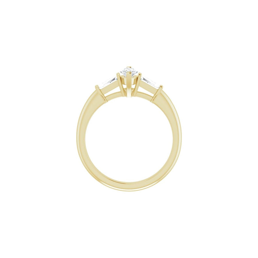 Marquise Three-Stone Engagement Ring Semi-Mount - gallery - Series 69706