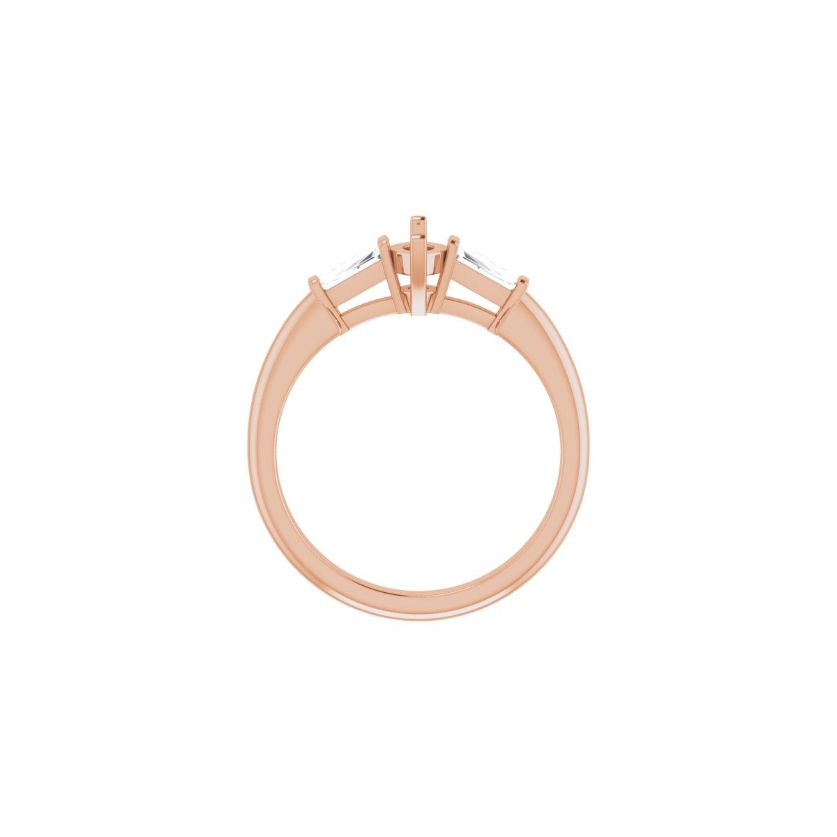 Marquise Three-Stone Engagement Ring Semi-Mount - gallery - Series 69706