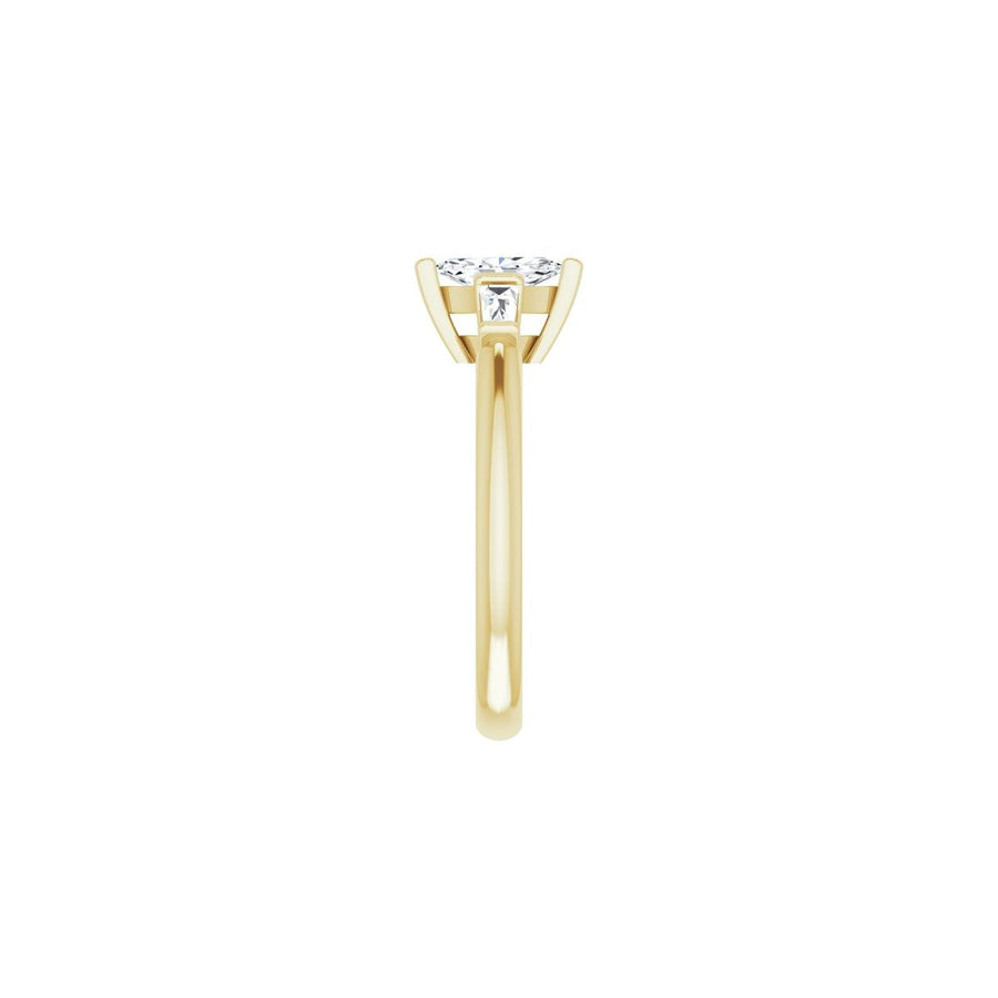 Marquise Three-Stone Engagement Ring Semi-Mount - gallery - Series 69706
