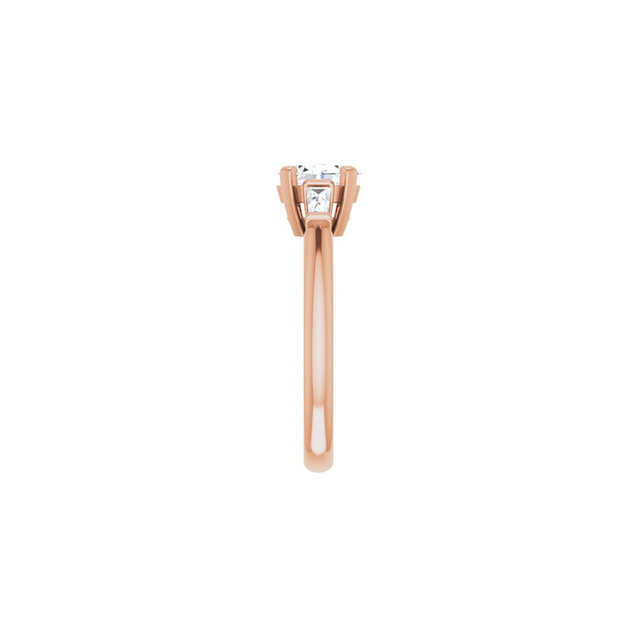 Oval Three-Stone Engagement Ring Semi-Mount - gallery - Series 69706