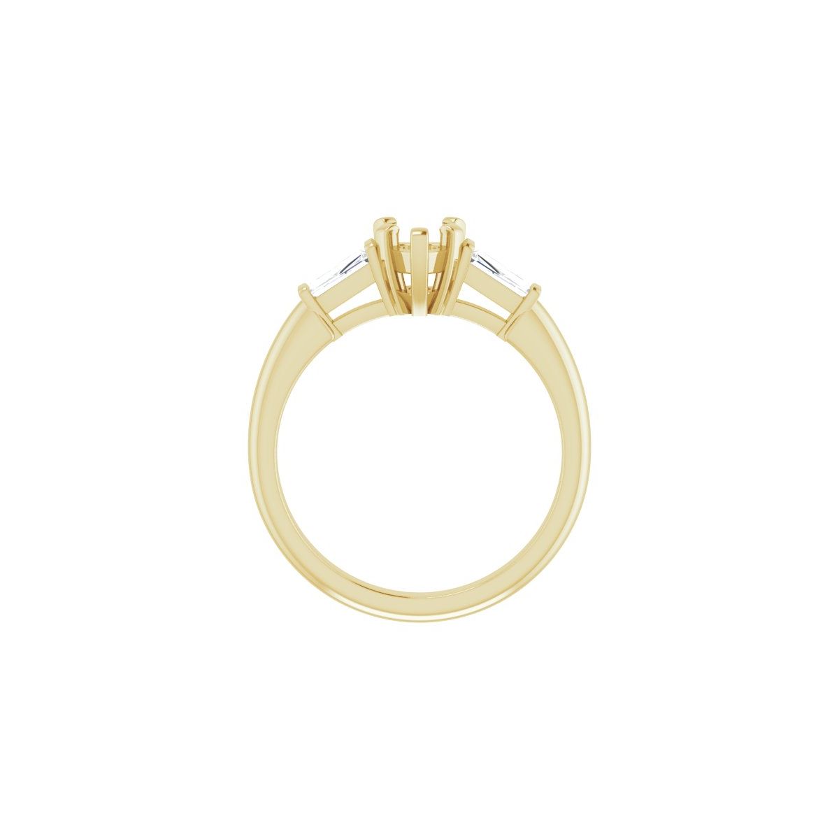 Heart Three-Stone Engagement Ring Semi-Mount - gallery - Series 69706