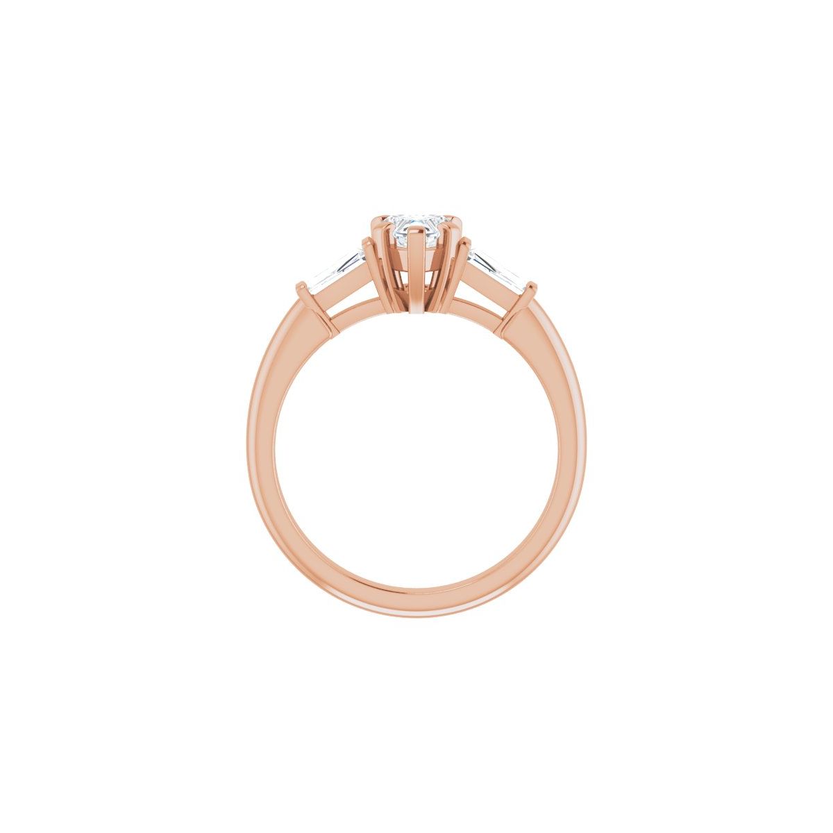 Heart Three-Stone Engagement Ring Semi-Mount - gallery - Series 69706