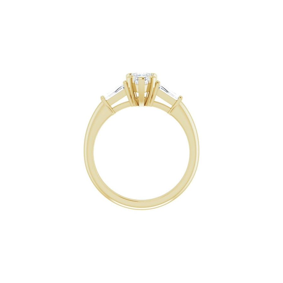 Heart Three-Stone Engagement Ring Semi-Mount - gallery - Series 69706