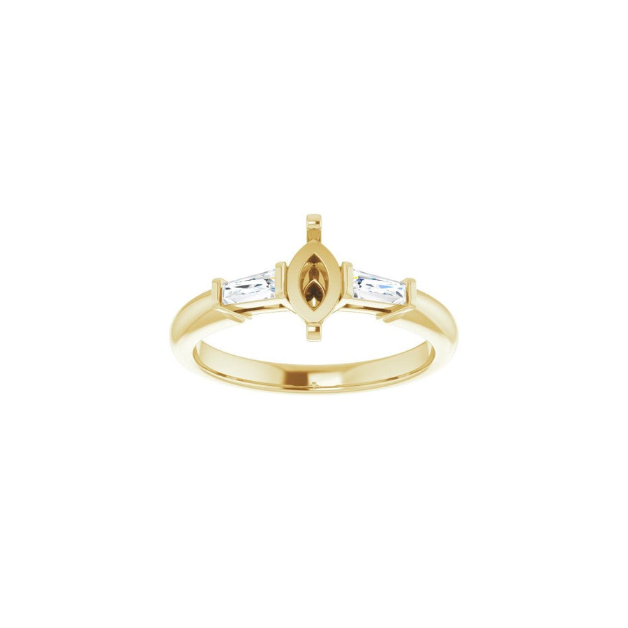 Marquise Three-Stone Engagement Ring Semi-Mount - gallery - Series 69706