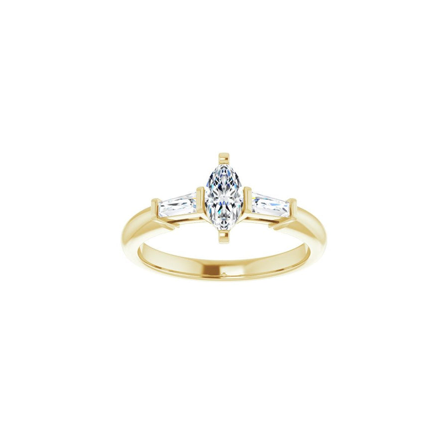 Marquise Three-Stone Engagement Ring Semi-Mount - gallery - Series 69706