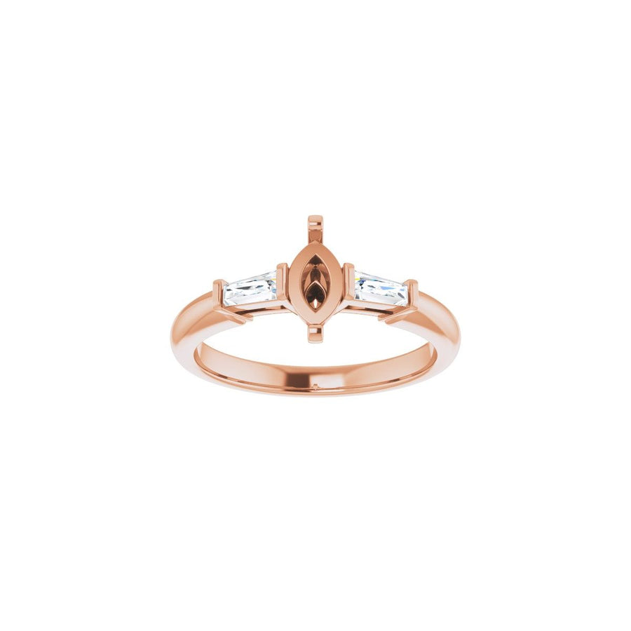 Marquise Three-Stone Engagement Ring Semi-Mount - gallery - Series 69706