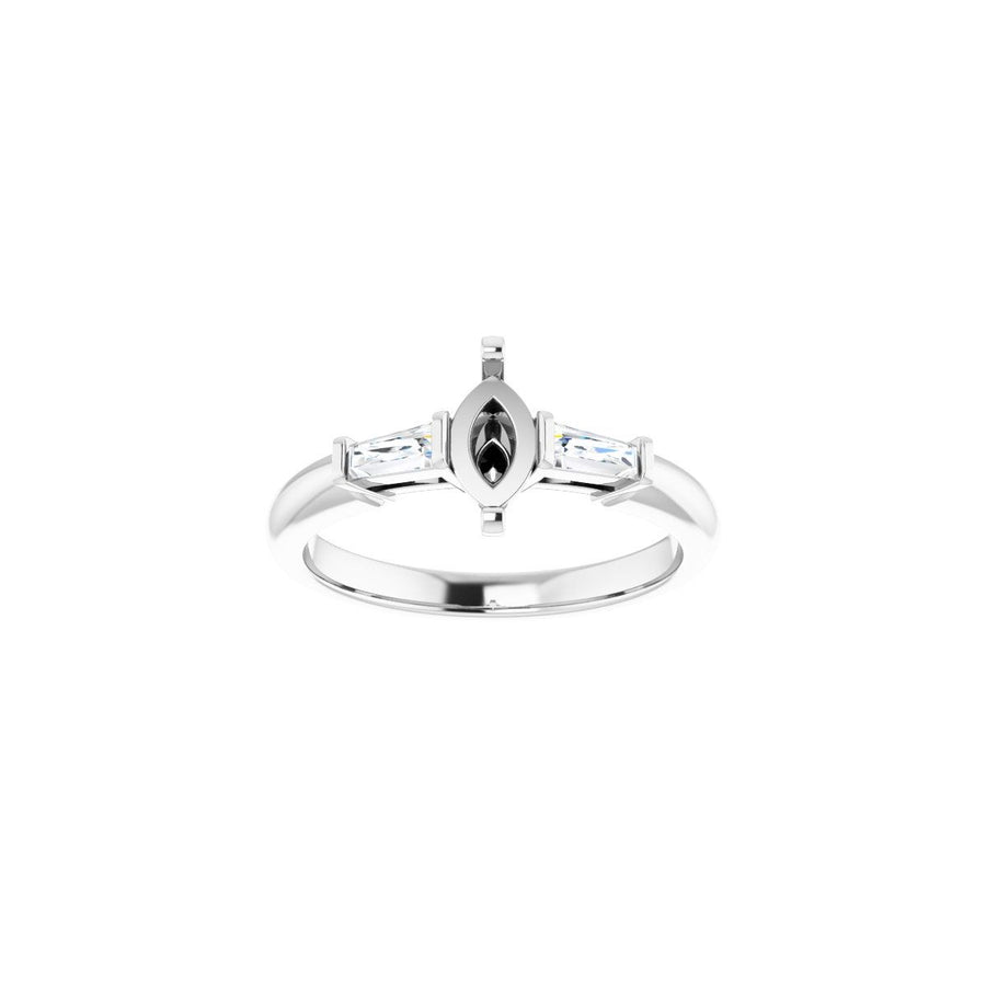 Marquise Three-Stone Engagement Ring Semi-Mount - gallery - Series 69706