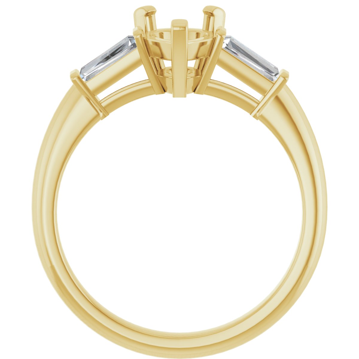 Pear Three-Stone Engagement Ring Semi-Mount - gallery - Series 69706