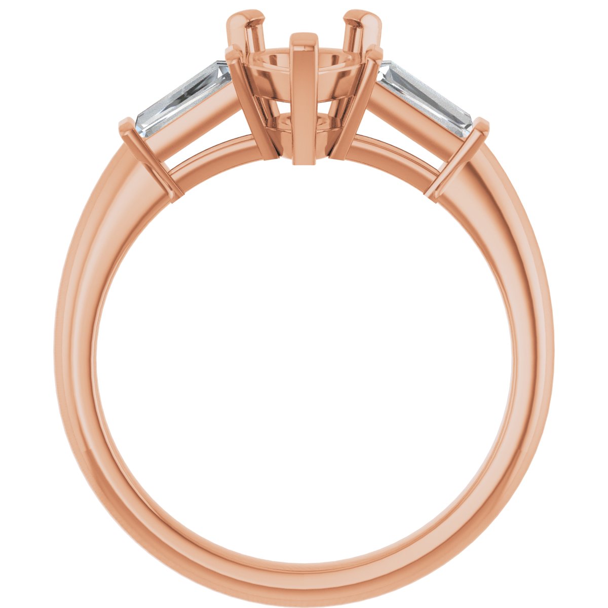 Pear Three-Stone Engagement Ring Semi-Mount - gallery - Series 69706