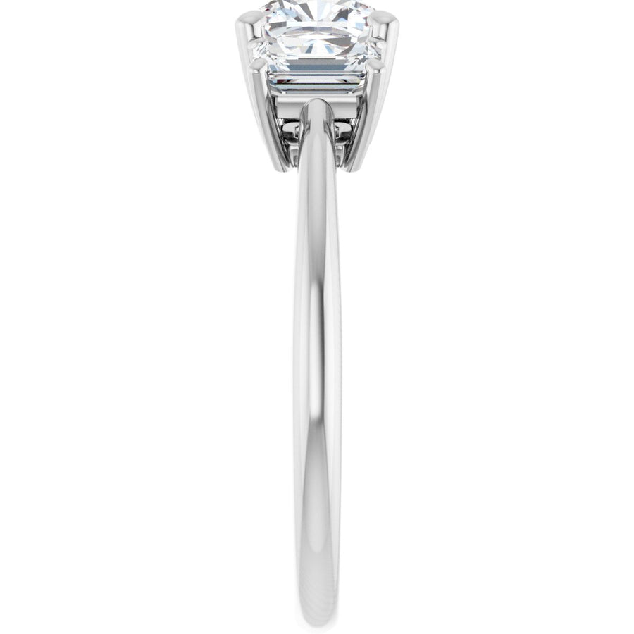 Cushion Three-Stone Engagement Ring Semi-Mount - gallery - Series 121986