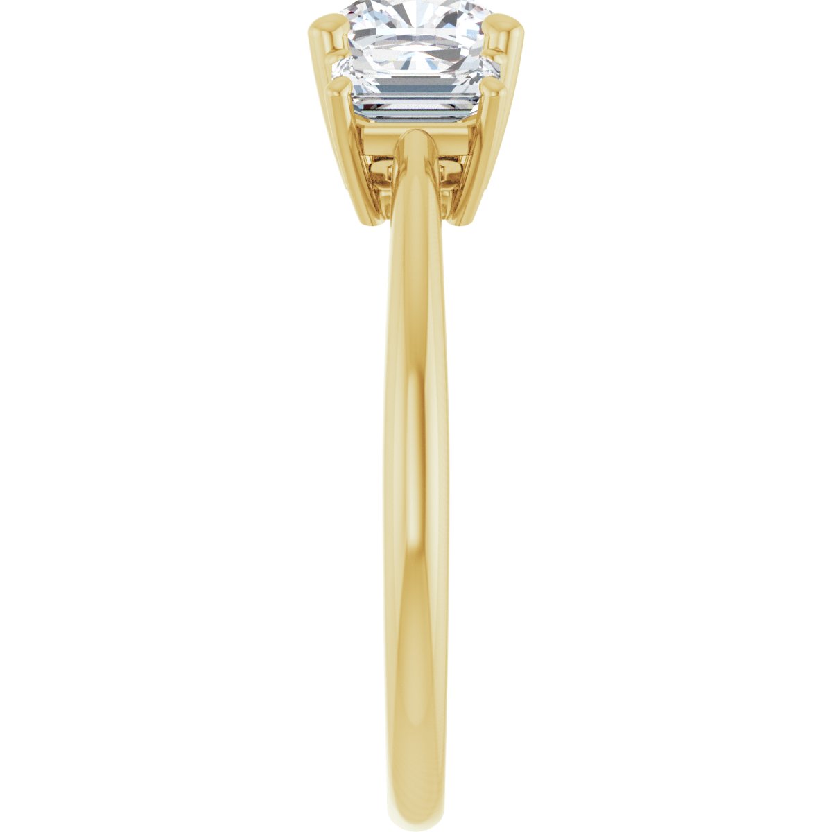 Cushion Three-Stone Engagement Ring Semi-Mount - gallery - Series 121986