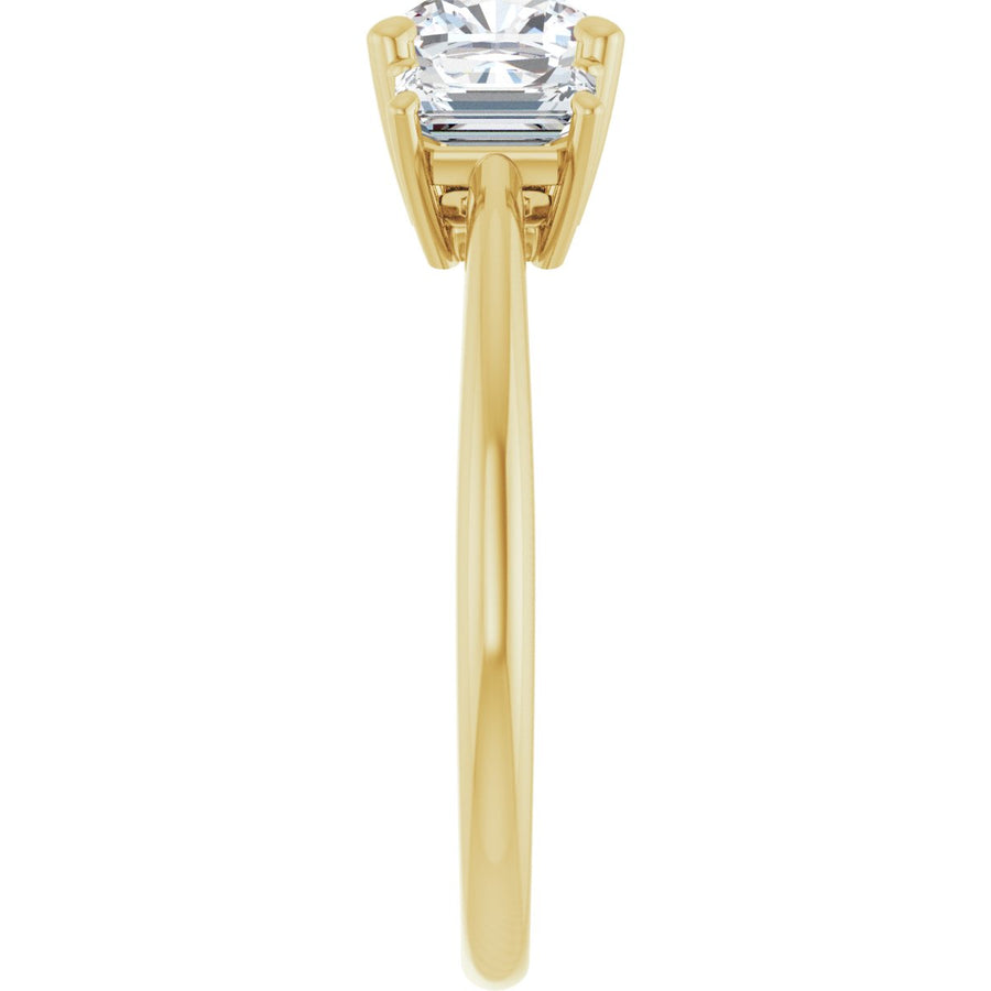 Cushion Three-Stone Engagement Ring Semi-Mount - gallery - Series 121986