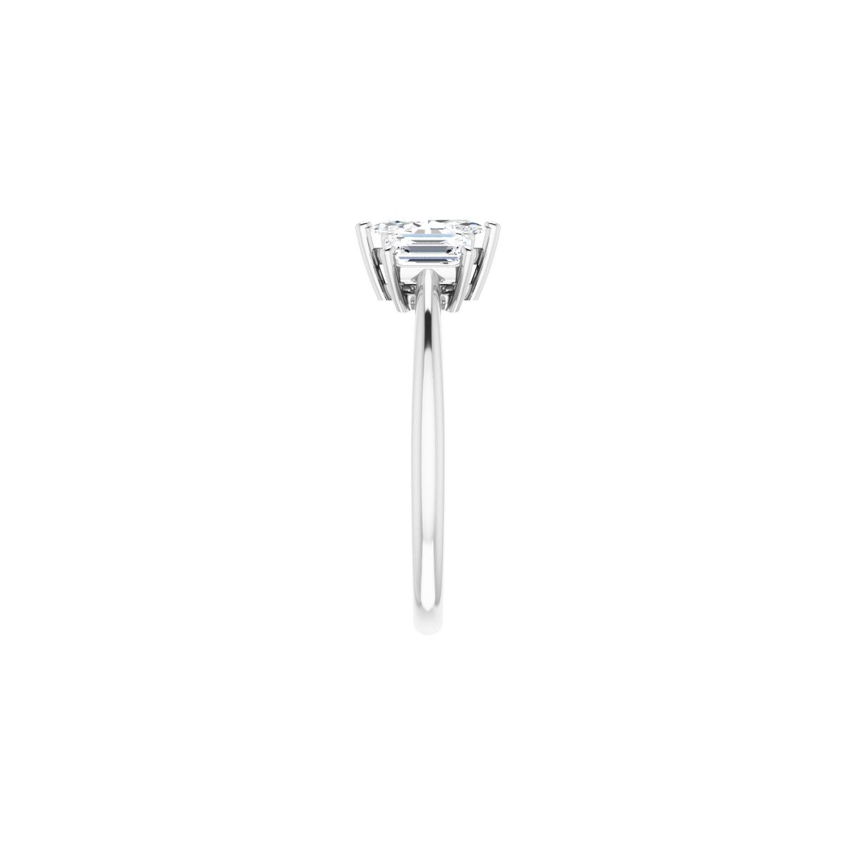 Marquise Three-Stone Engagement Ring Semi-Mount - gallery - Series 121986