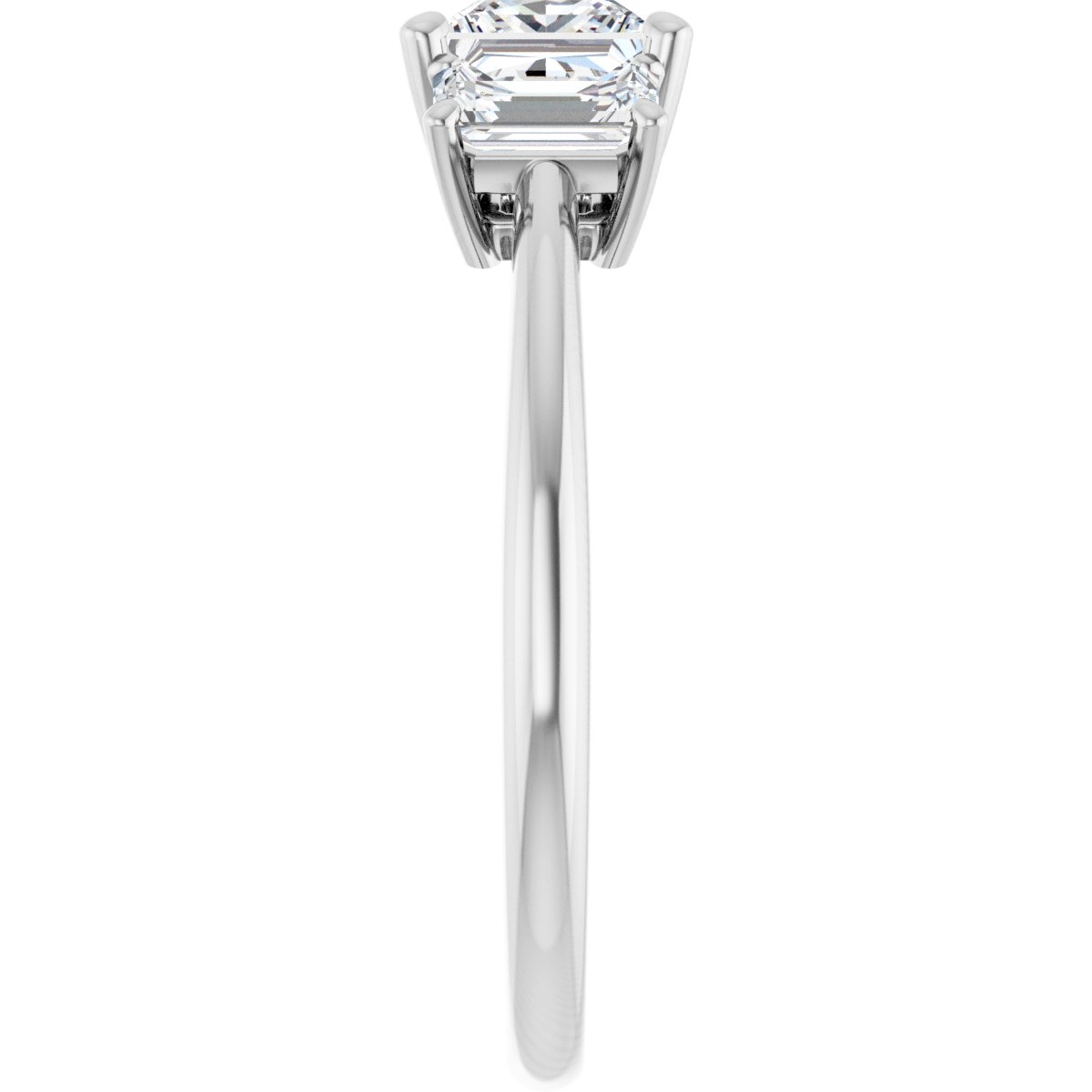 Square Three-Stone Engagement Ring Semi-Mount - gallery - Series 121986