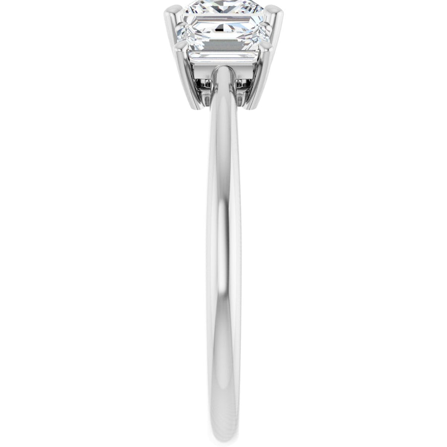 Square Three-Stone Engagement Ring Semi-Mount - gallery - Series 121986