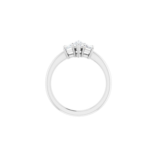 Marquise Three-Stone Engagement Ring Semi-Mount - gallery - Series 121986