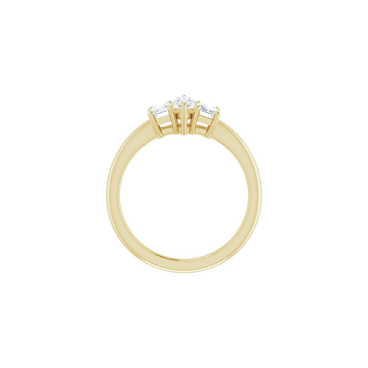 Marquise Three-Stone Engagement Ring Semi-Mount - gallery - Series 121986