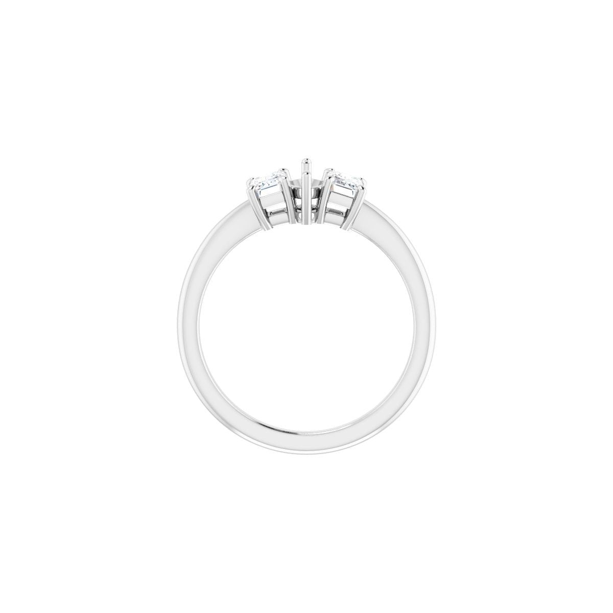Marquise Three-Stone Engagement Ring Semi-Mount - gallery - Series 121986
