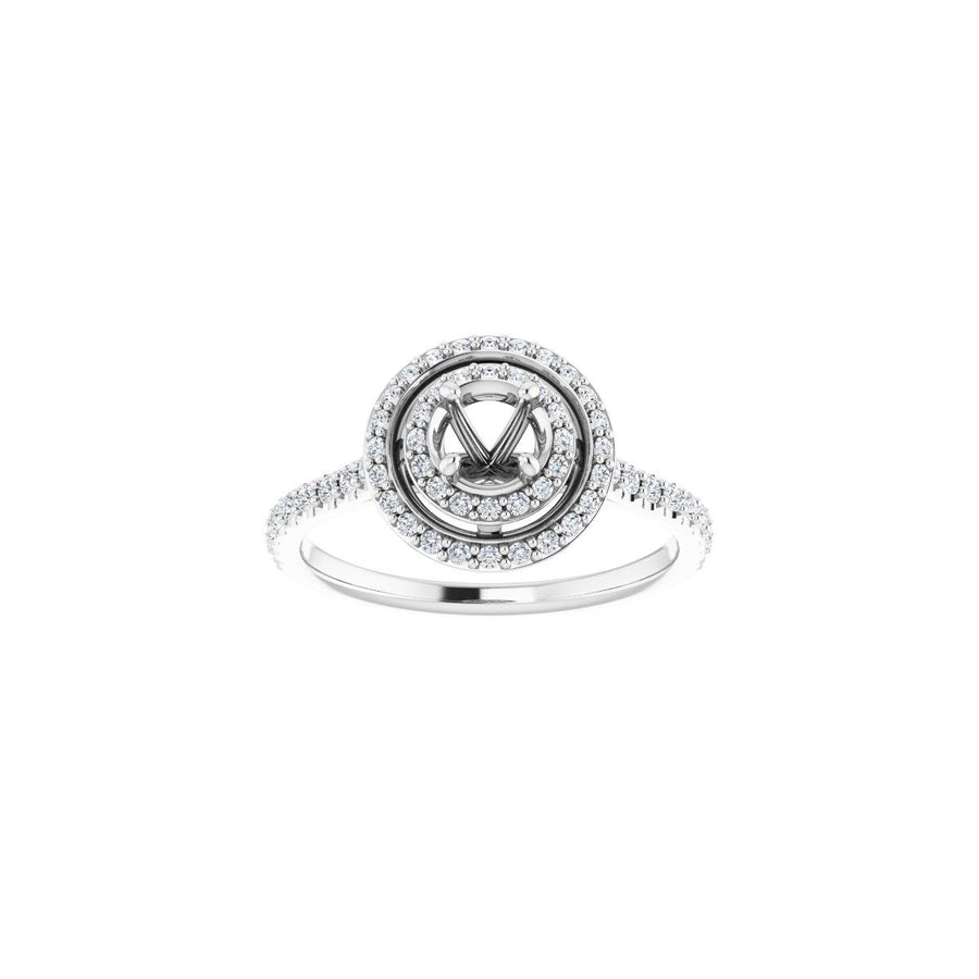 Round Double Halo-Style Engagement Ring Semi-Mount - gallery - Series 121992