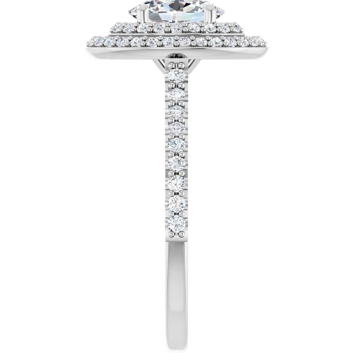 Oval Double Halo-Style Engagement Ring Semi-Mount - gallery - Series 121992