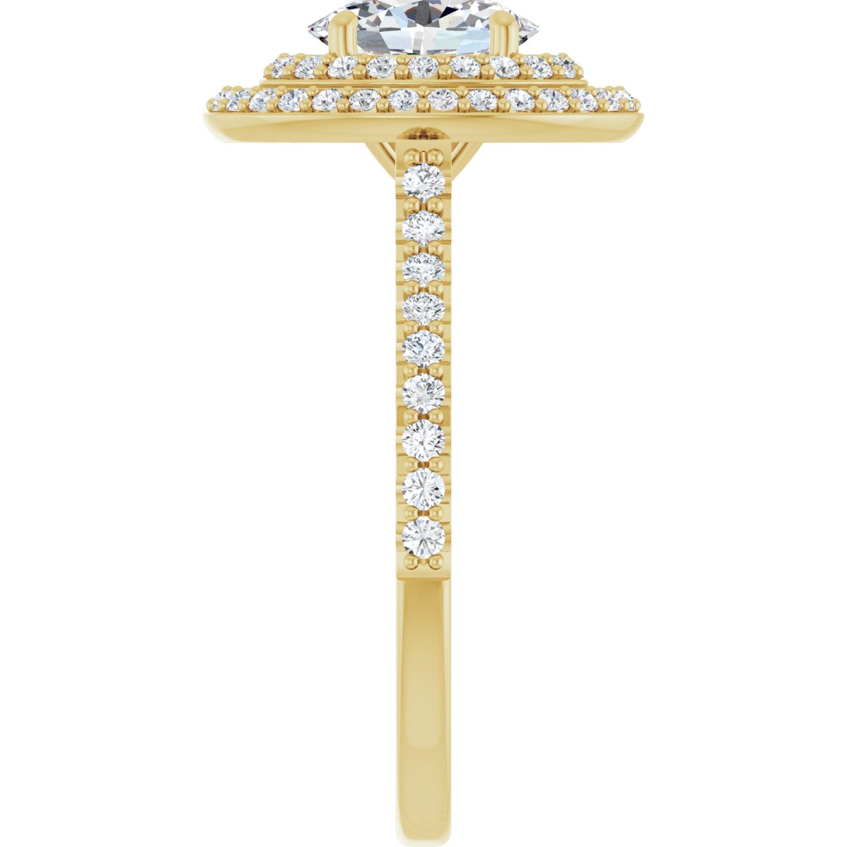 Oval Double Halo-Style Engagement Ring Semi-Mount - gallery - Series 121992