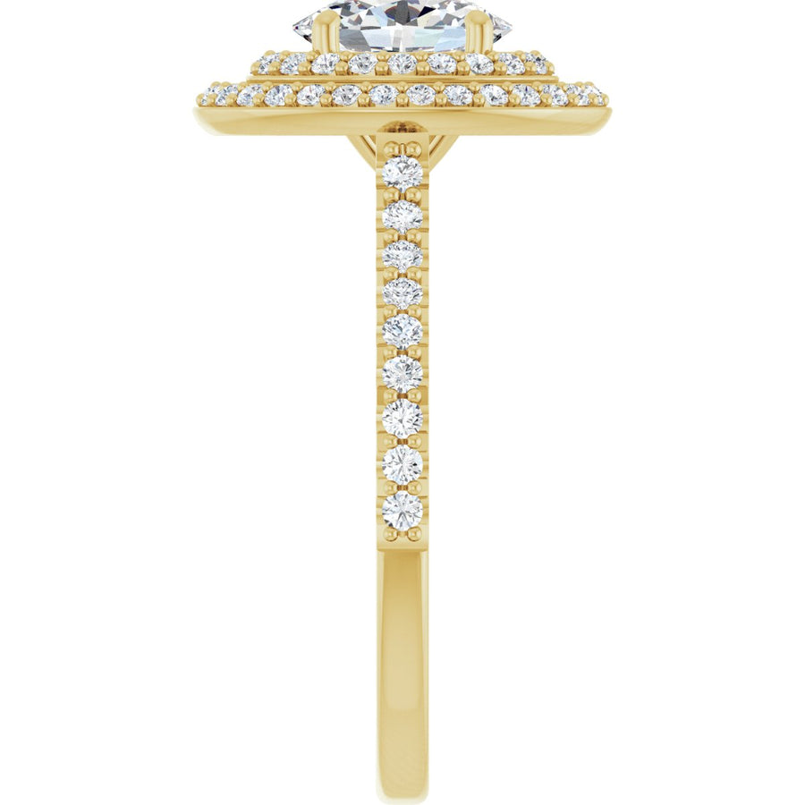 Oval Double Halo-Style Engagement Ring Semi-Mount - gallery - Series 121992