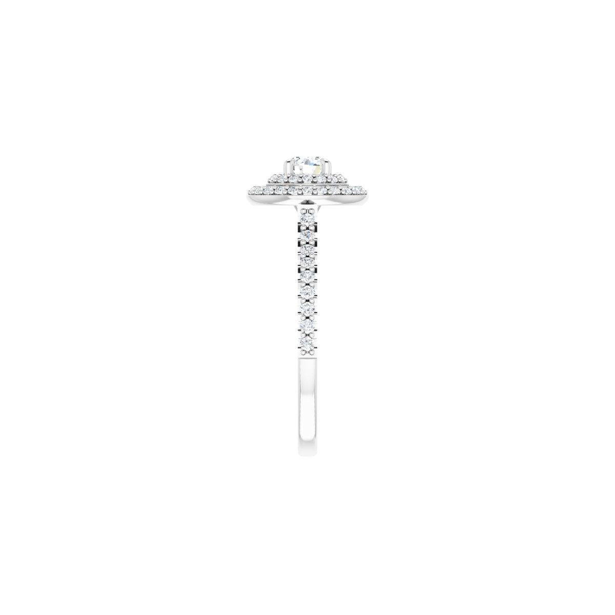 Round Double Halo-Style Engagement Ring Semi-Mount - gallery - Series 121992
