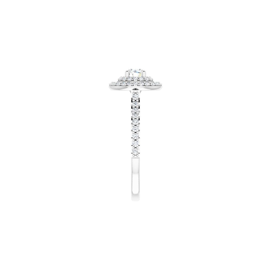 Round Double Halo-Style Engagement Ring Semi-Mount - gallery - Series 121992