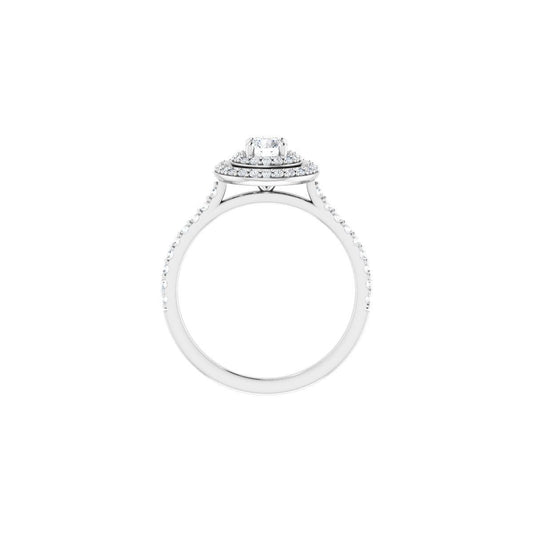 Round Double Halo-Style Engagement Ring Semi-Mount - gallery - Series 121992