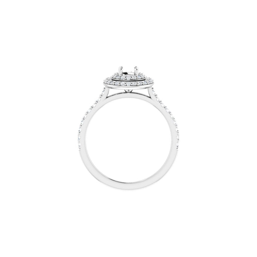 Round Double Halo-Style Engagement Ring Semi-Mount - gallery - Series 121992