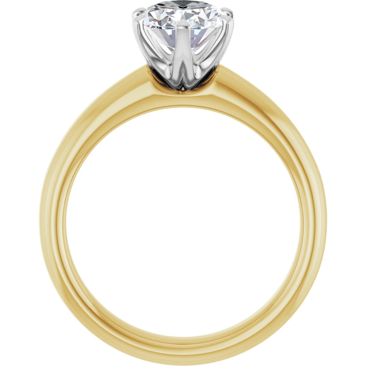 Oval Solstice Solitaire Engagement Ring (9 X 7 Mm) Mounting - gallery - Series 122011