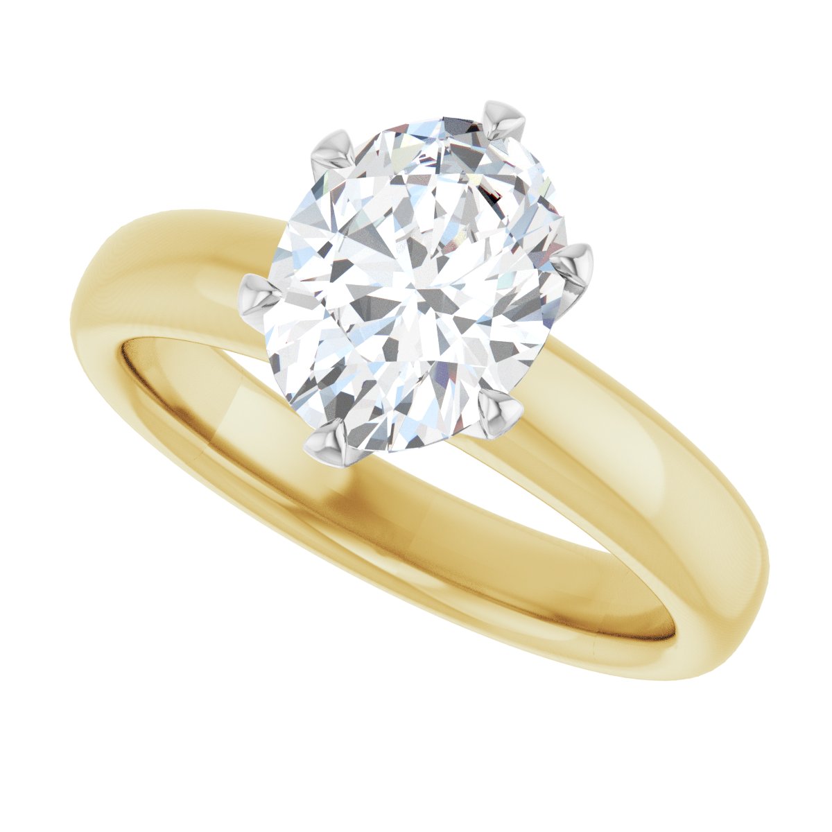 Oval Solstice Solitaire Engagement Ring (9 X 7 Mm) Mounting - gallery - Series 122011