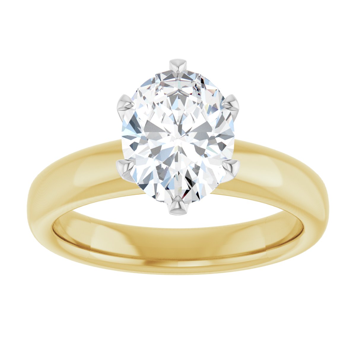 Oval Solstice Solitaire Engagement Ring (9 X 7 Mm) Mounting - gallery - Series 122011