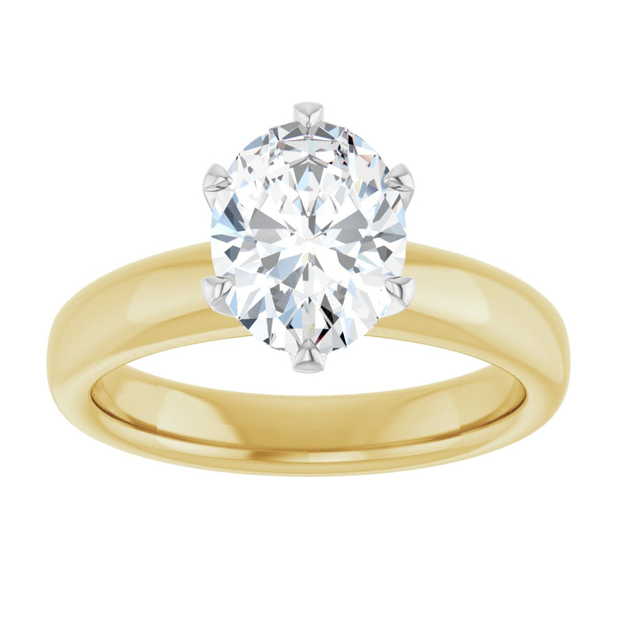 Oval Solstice Solitaire Engagement Ring (9 X 7 Mm) Mounting - gallery - Series 122011