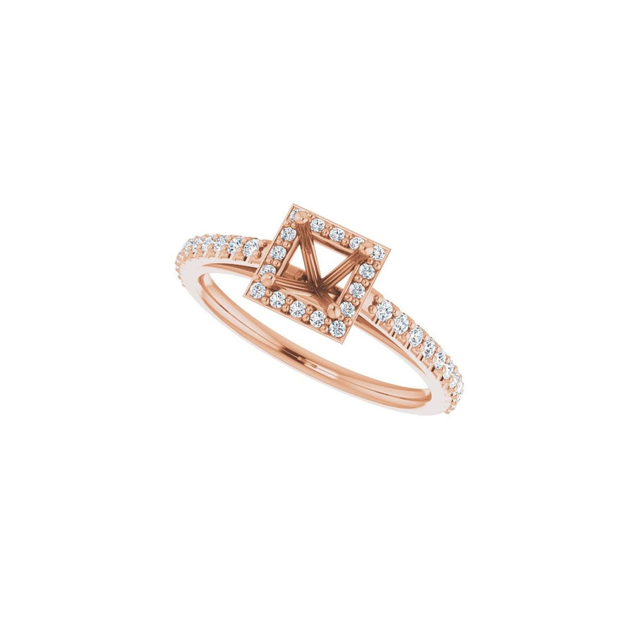 Square Halo-Style Engagement Ring Semi-Mount - gallery - Series 121987