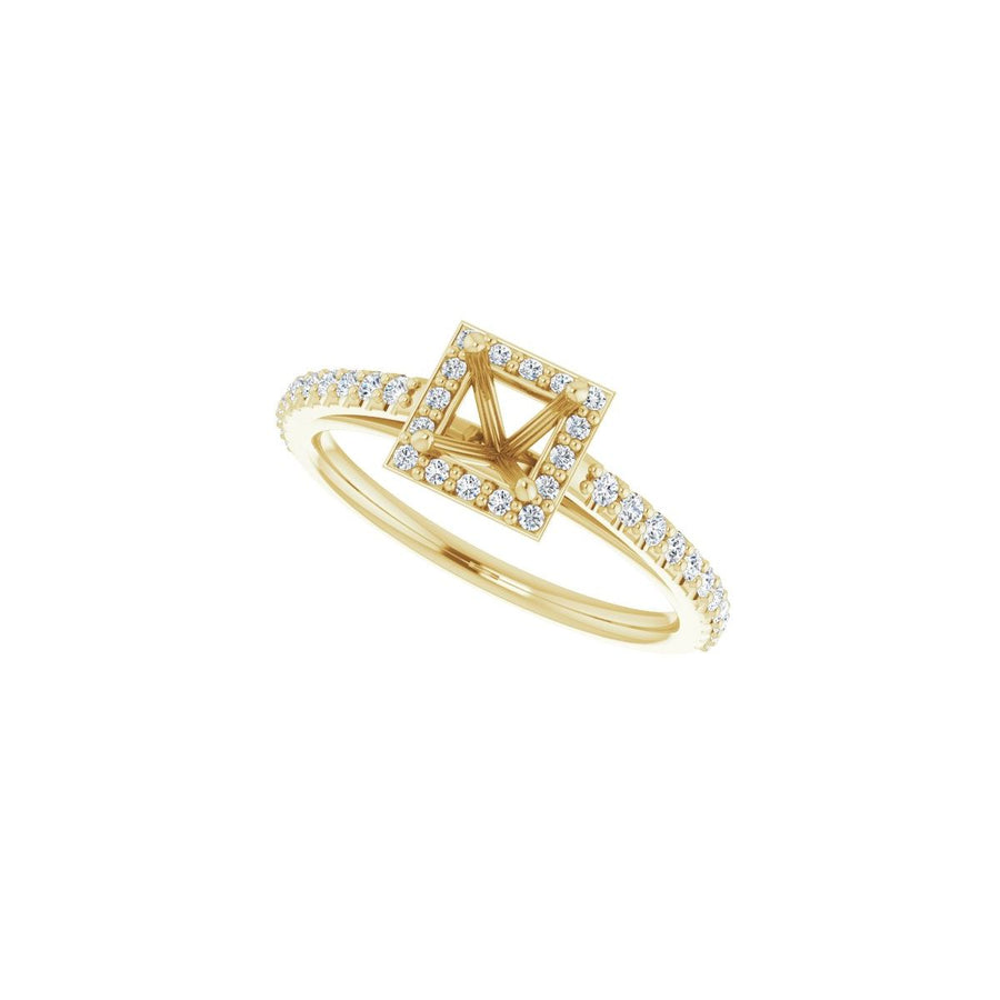 Square Halo-Style Engagement Ring Semi-Mount - gallery - Series 121987