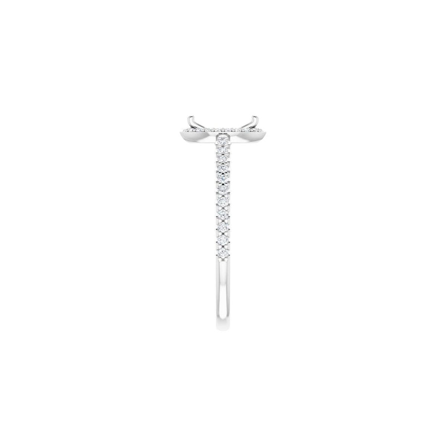 Marquise Halo-Style Engagement Ring Semi-Mount - gallery - Series 121987