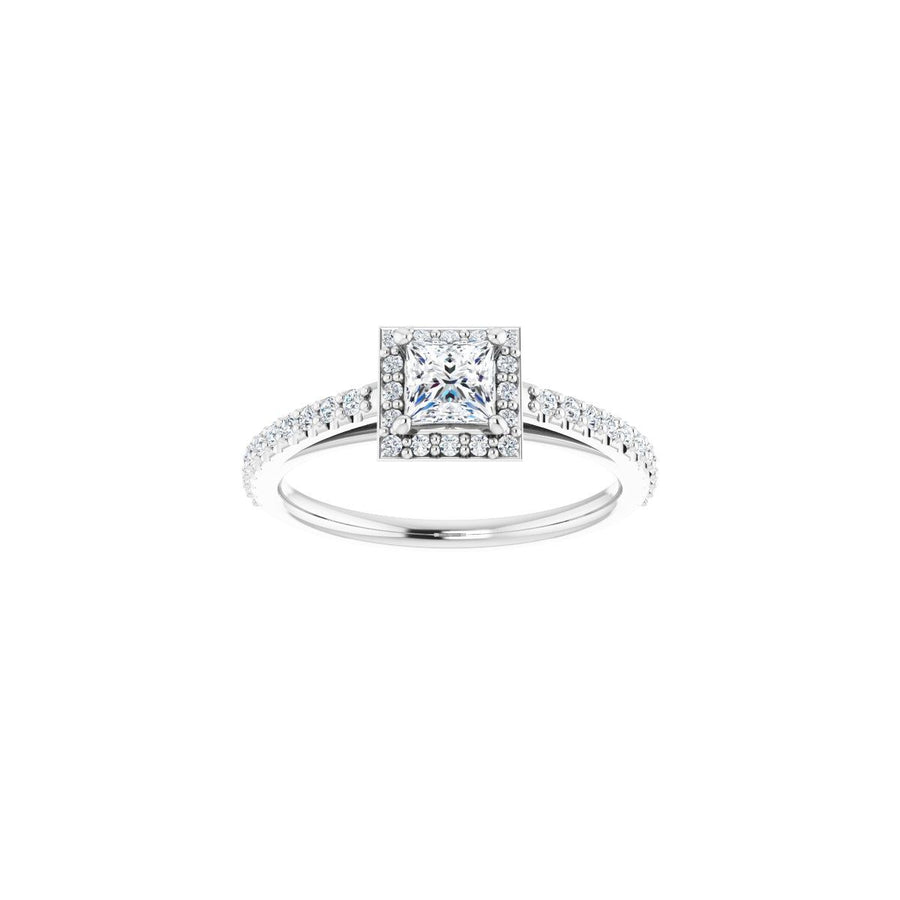 Square Halo-Style Engagement Ring Semi-Mount - gallery - Series 121987