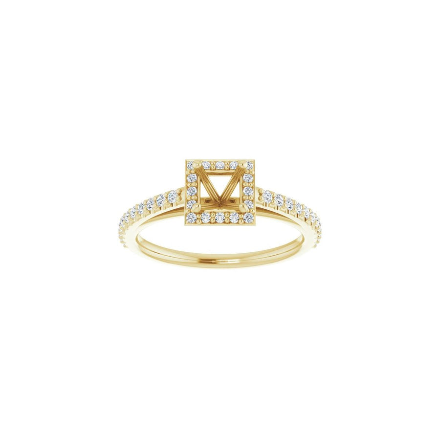 Square Halo-Style Engagement Ring Semi-Mount - gallery - Series 121987