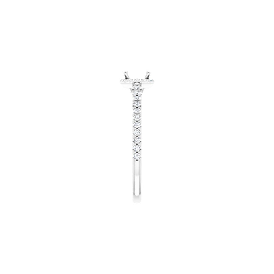 Square Halo-Style Engagement Ring Semi-Mount - gallery - Series 121987