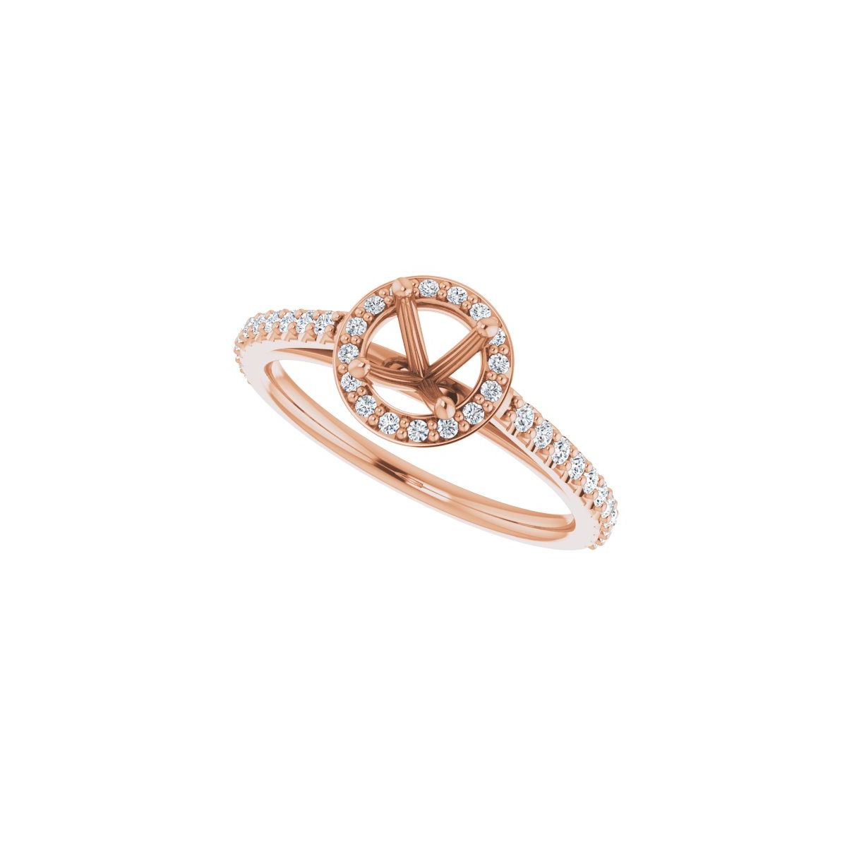 Round Halo-Style Engagement Ring Semi-Mount - gallery - Series 121987