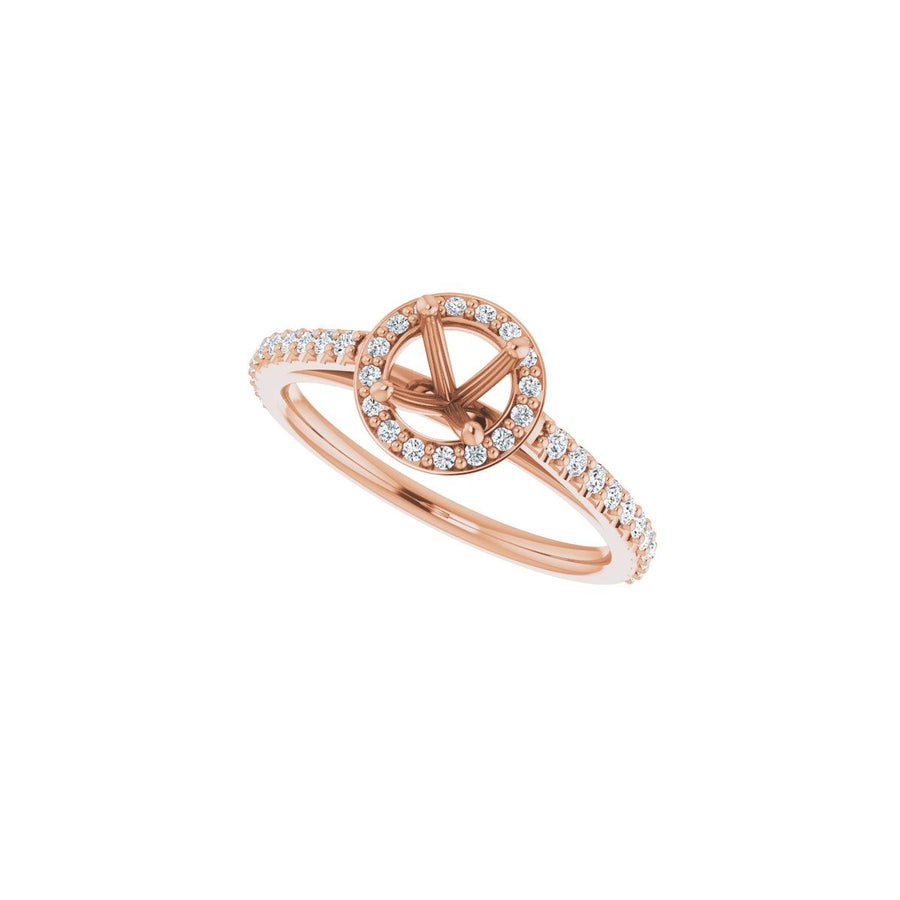 Round Halo-Style Engagement Ring Semi-Mount - gallery - Series 121987