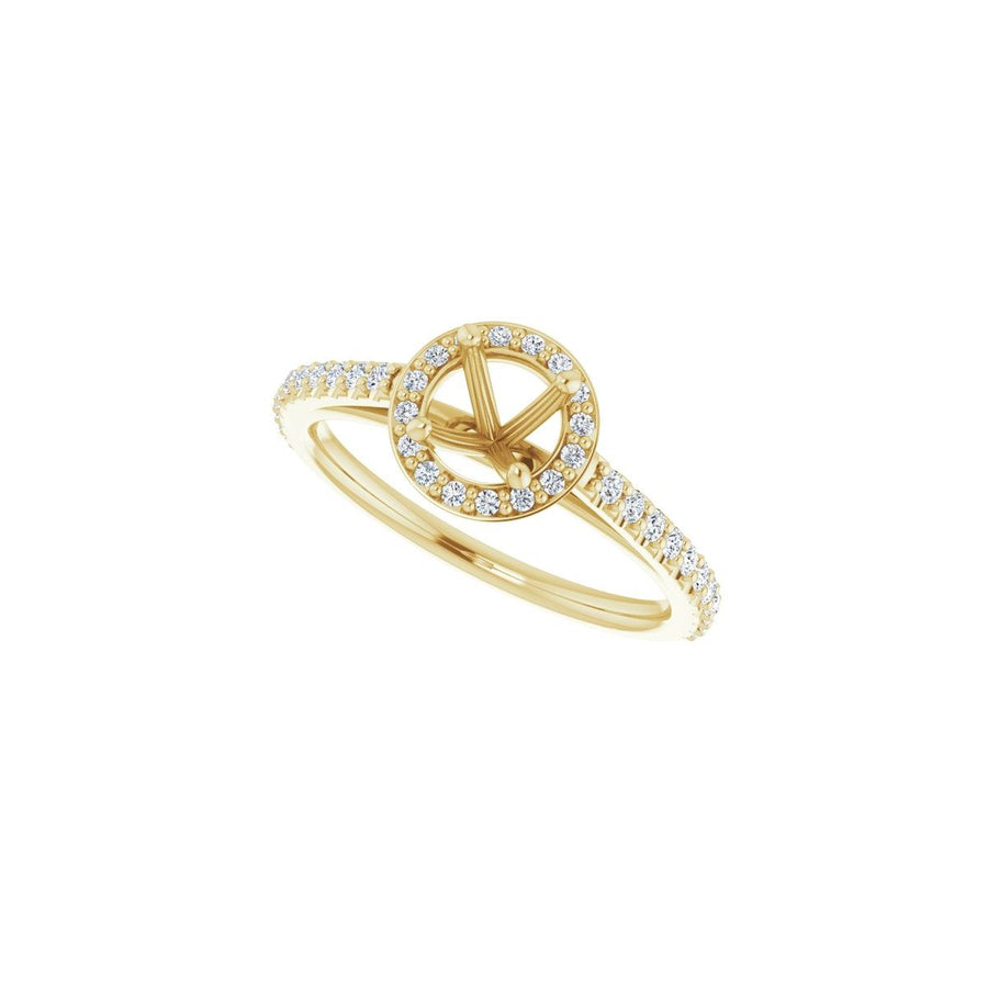 Round Halo-Style Engagement Ring Semi-Mount - gallery - Series 121987