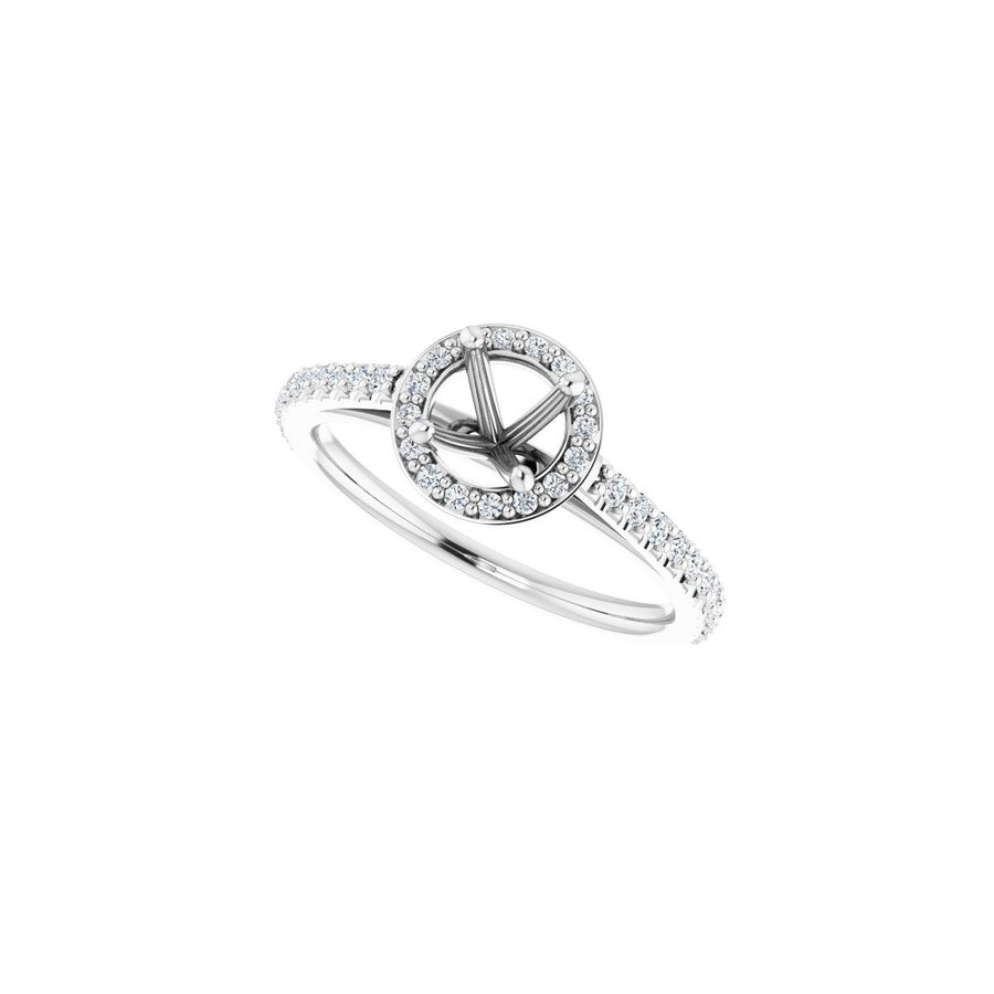 Round Halo-Style Engagement Ring Semi-Mount - gallery - Series 121987