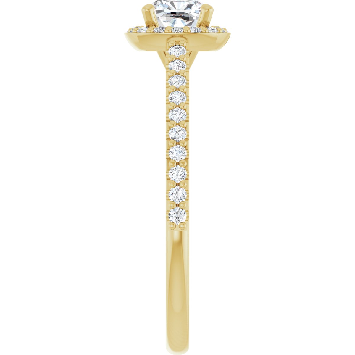 Cushion Halo-Style Engagement Ring Semi-Mount - gallery - Series 121987