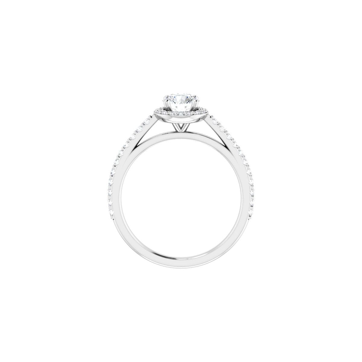 Round Halo-Style Engagement Ring Semi-Mount - gallery - Series 121987