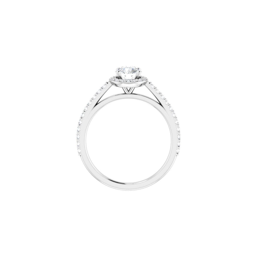 Round Halo-Style Engagement Ring Semi-Mount - gallery - Series 121987